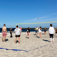 Beachvolleyball-Action